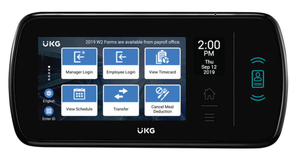 New UKG InTouch DX workforce time clock unit