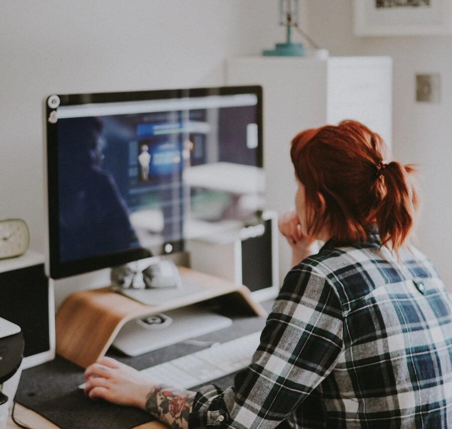 Computer Woman Web Design